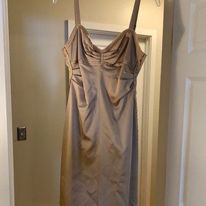 Gold Unfinished Edge BCBG Slip Dress - Size S